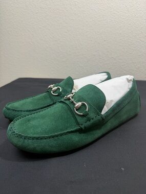 Gucci Men Size Horsebit Suede Loafers